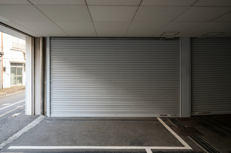 A garage door