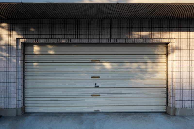 A garage door