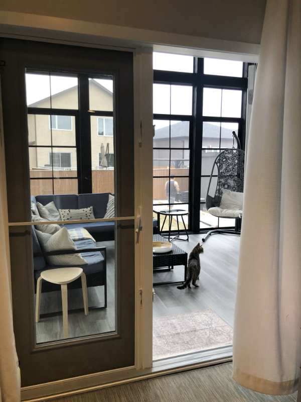 Entrance view of the sunroom