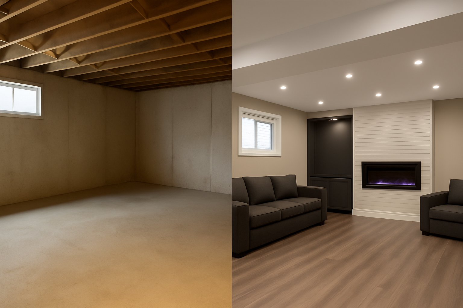 Basement View from Entry stairs